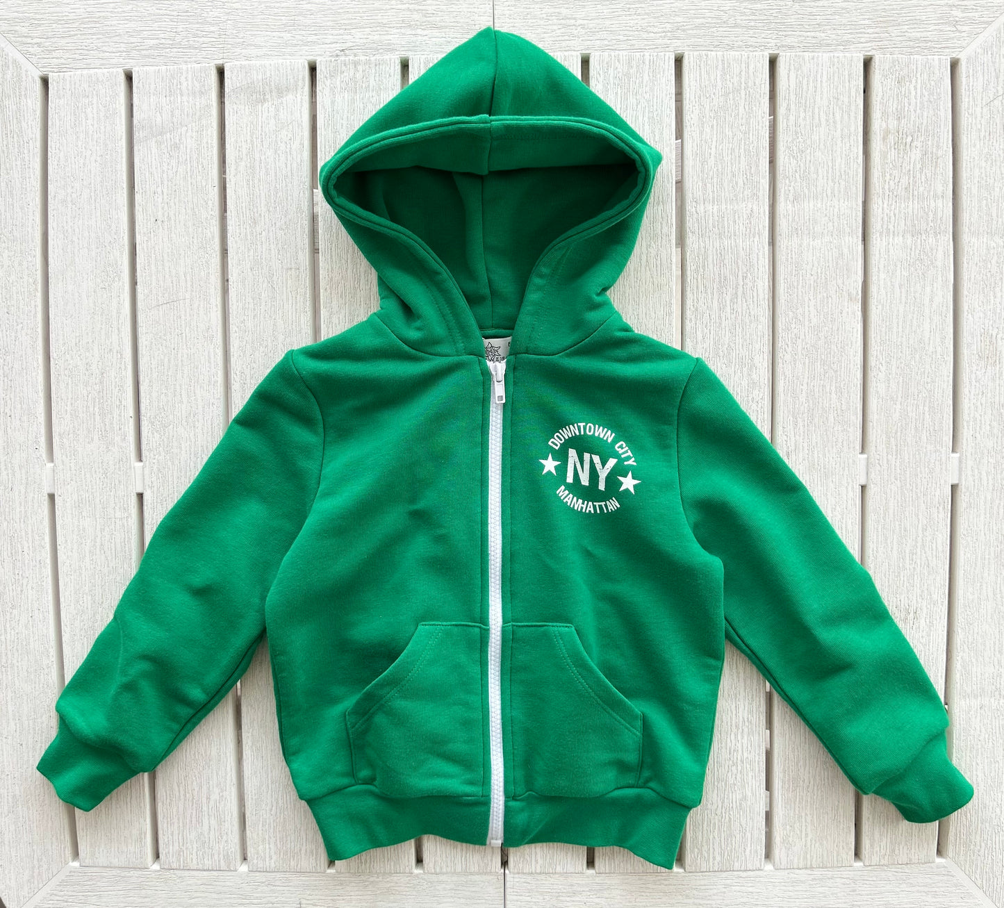 NEW YORK BASKI FERMUARLI KAPÜŞON SWEAT - 12564