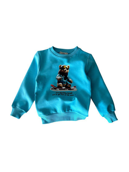 BEAR BASKILI ÇOCUK SWEAT - 12630